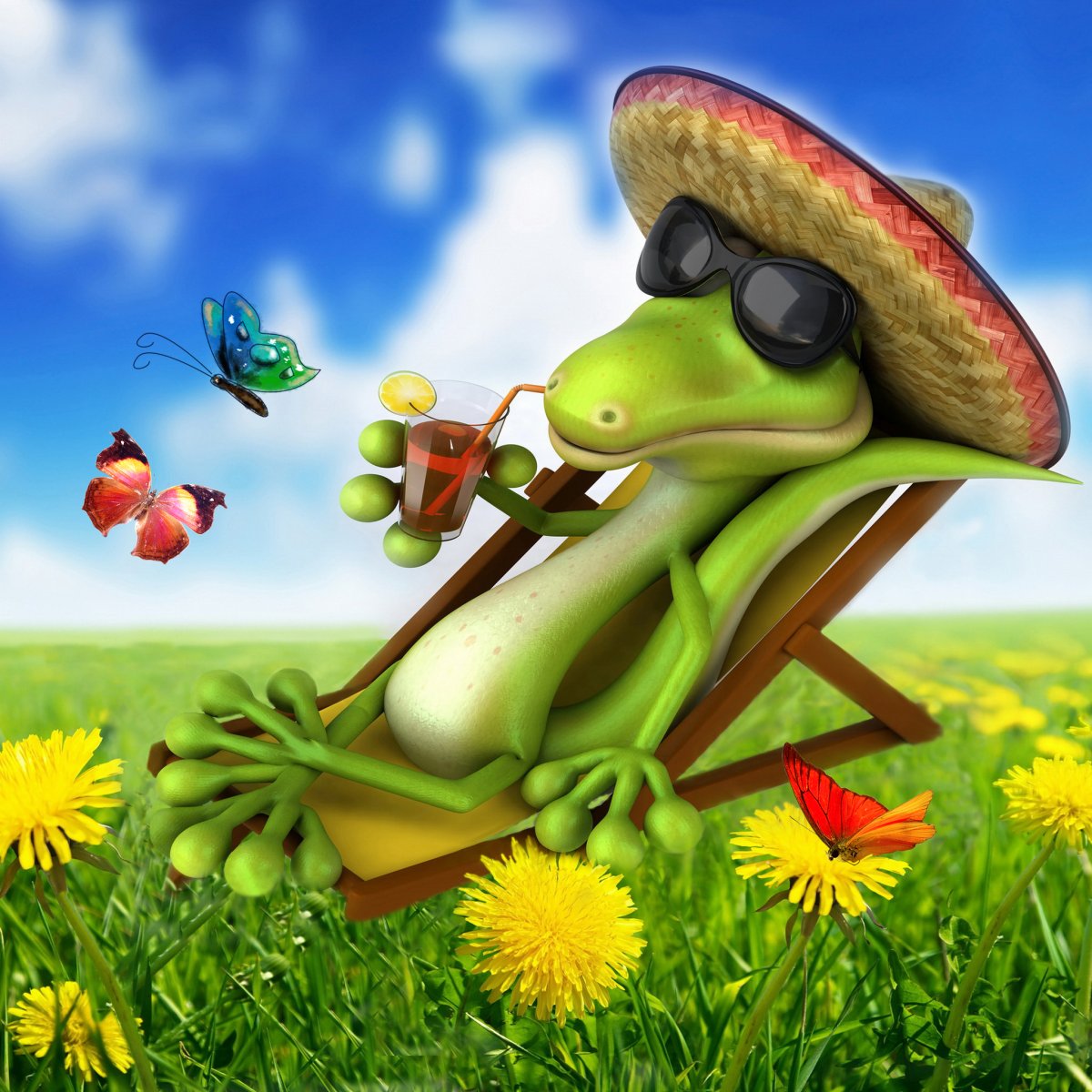 Открытка я в отпуске