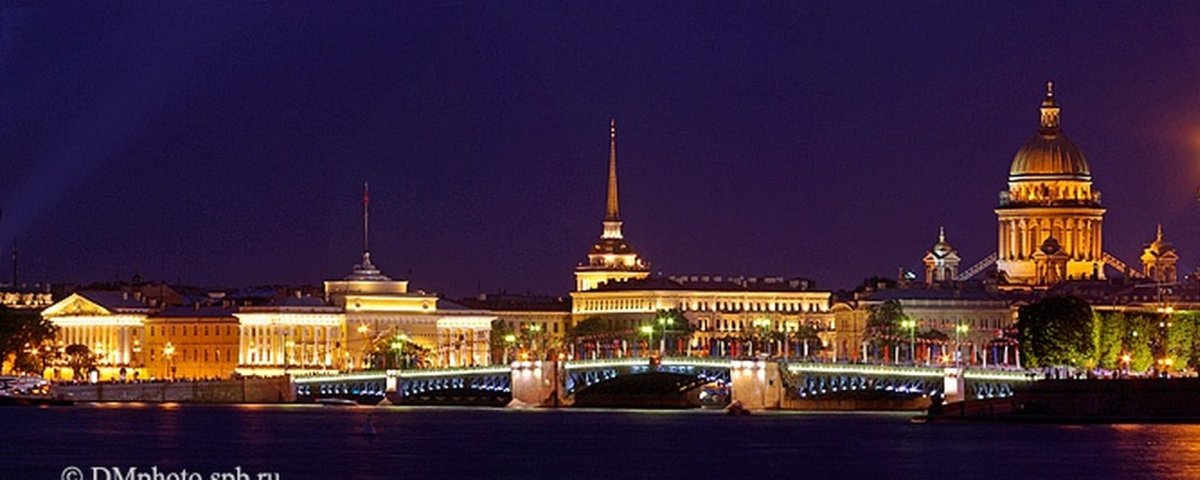Ночной Санкт-Петербург панорама