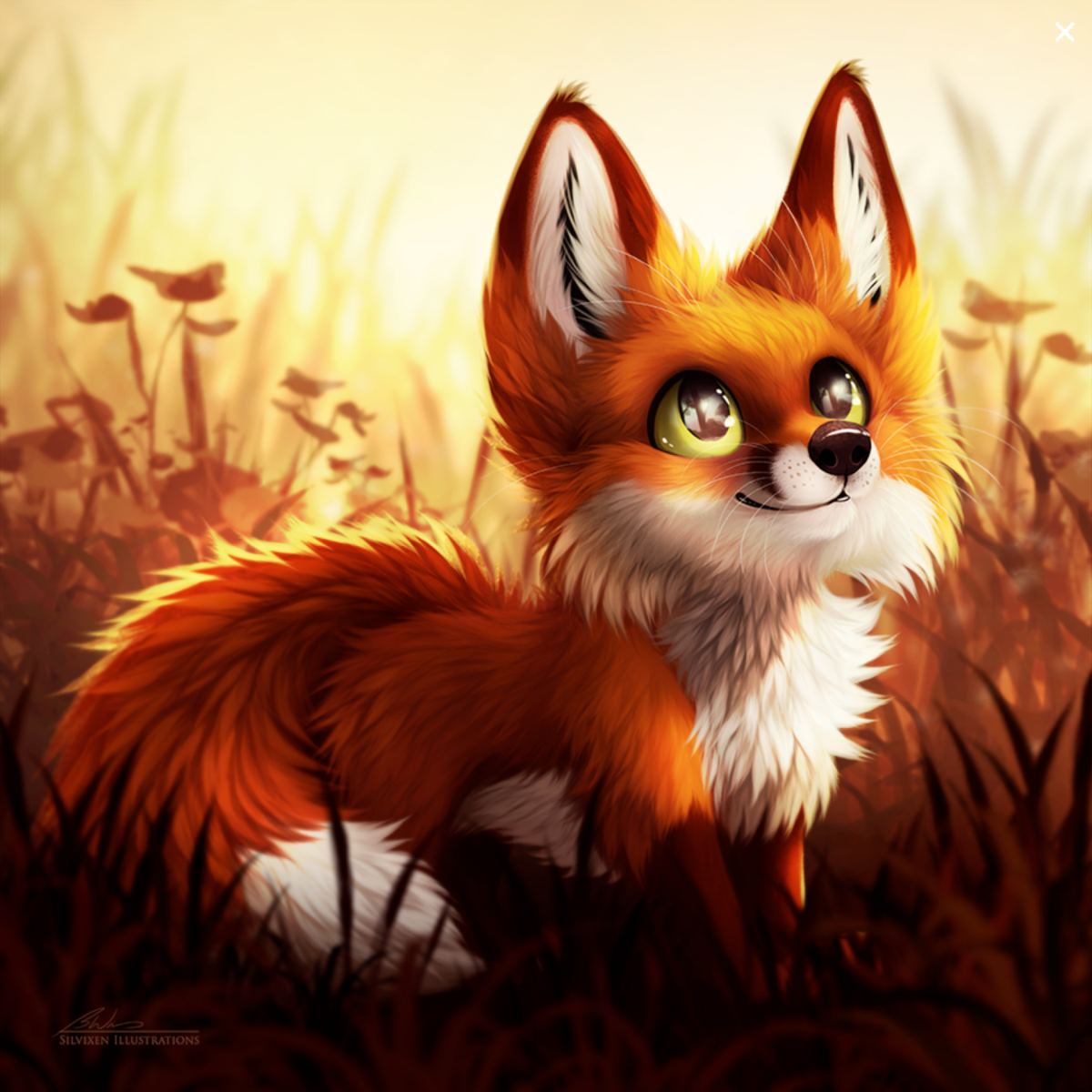 Лиса мультяшная
