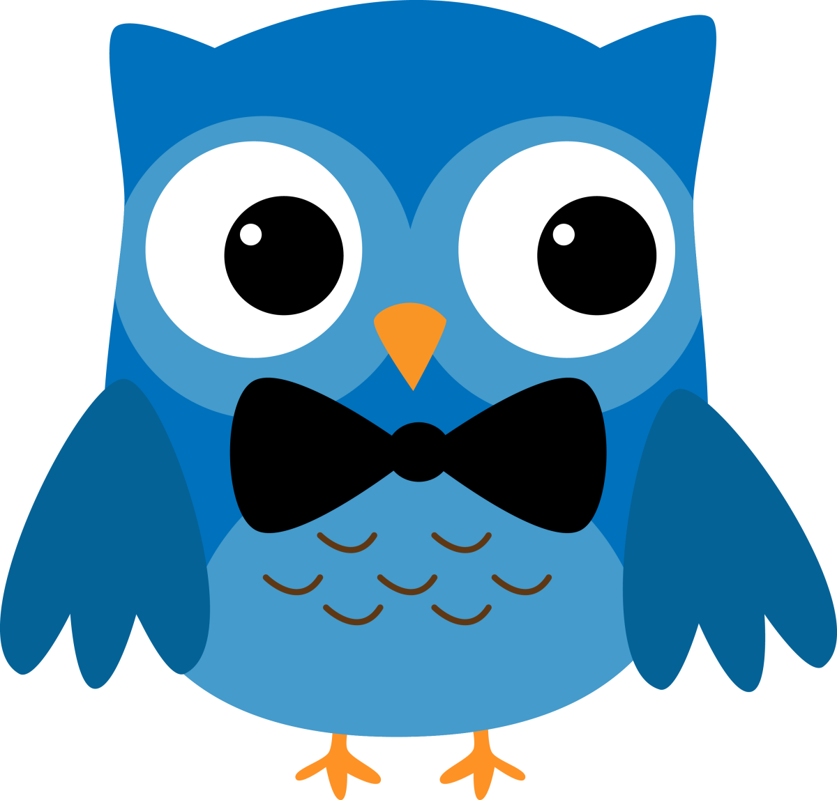 Синие мультяшная Сова