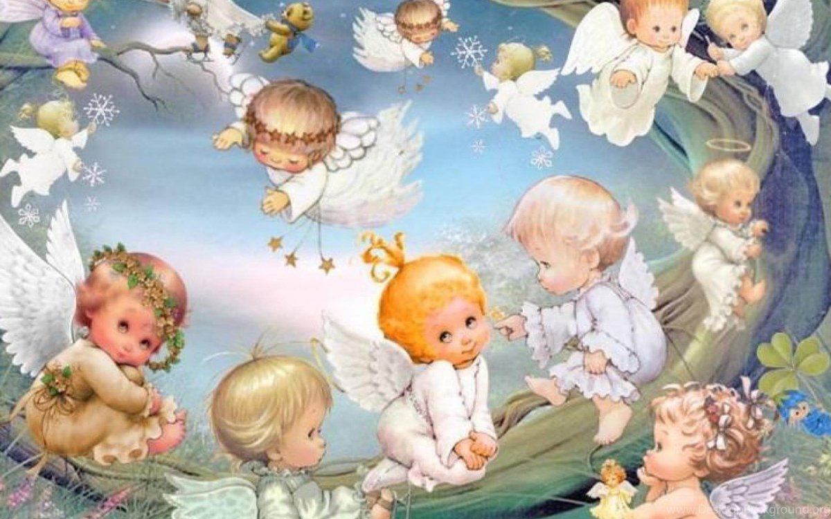 Фон с ангелочками