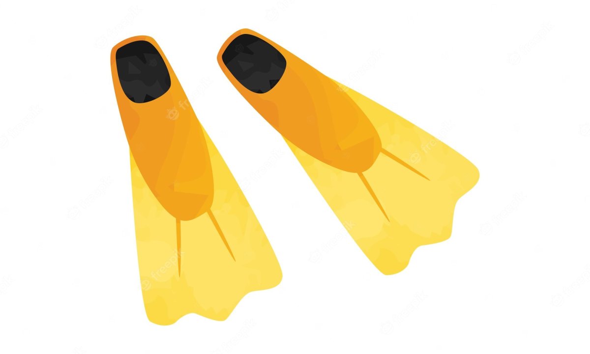 Ласты на пляже