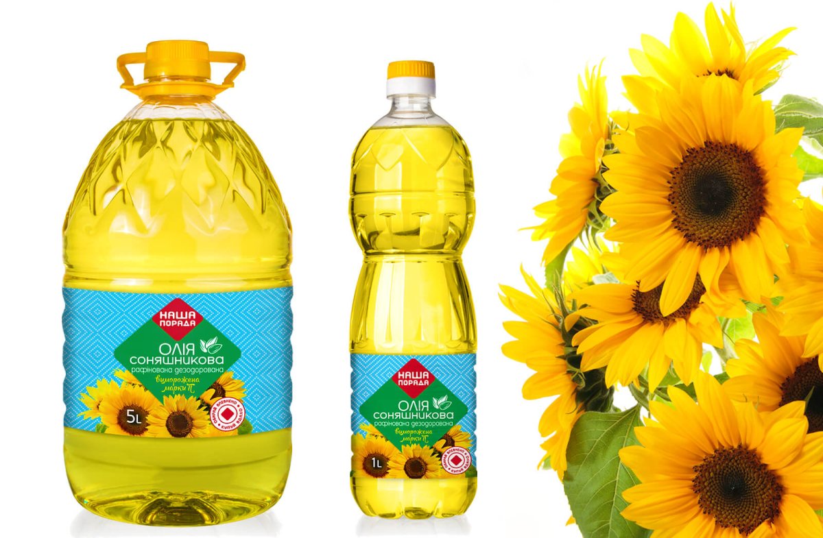 Масло подсолнечное этикетка