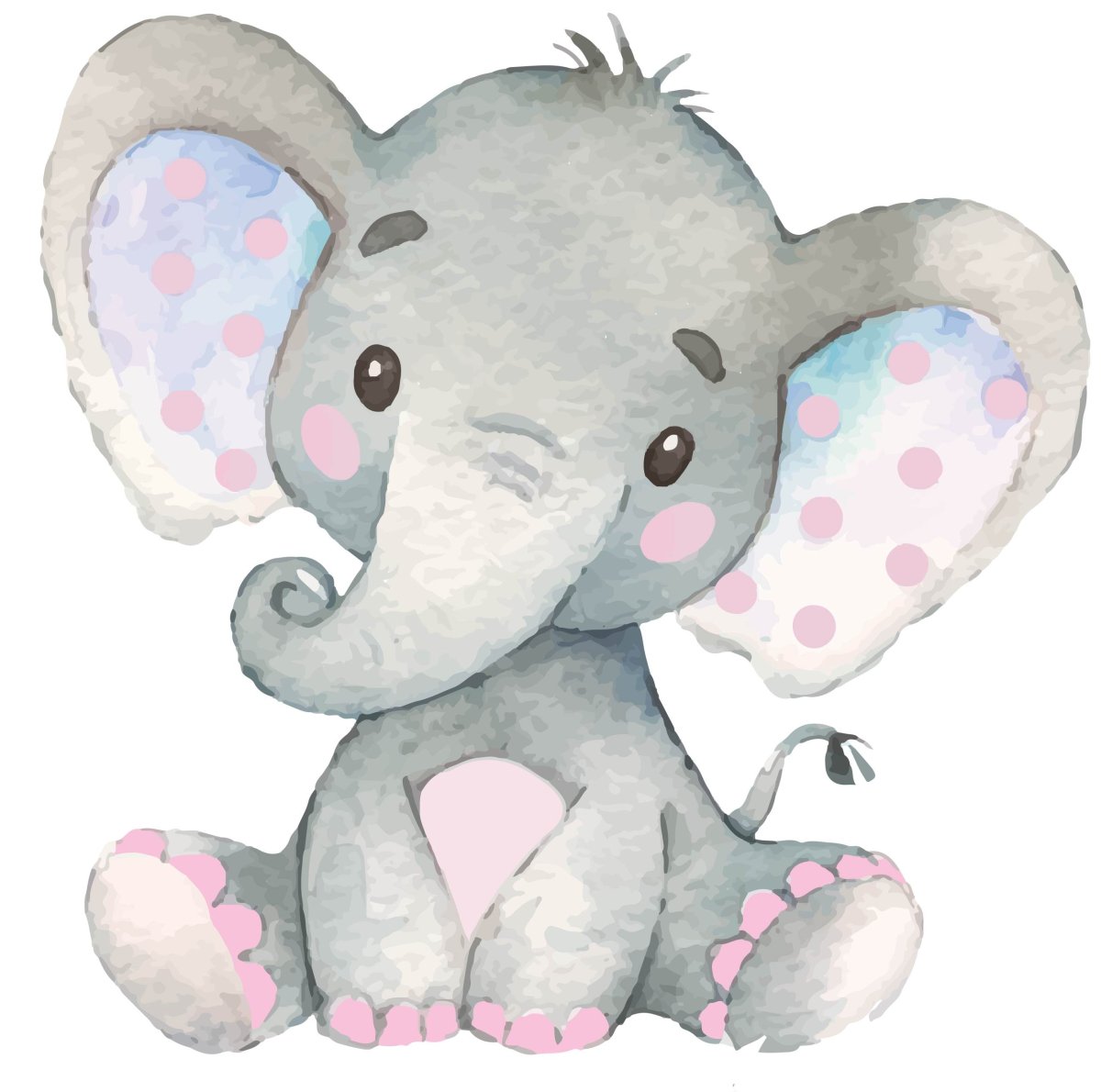 Милый Слоник акварель