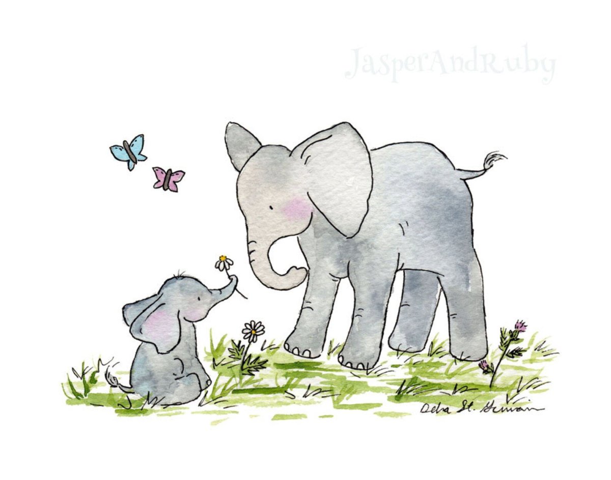 Слоненок карандашом