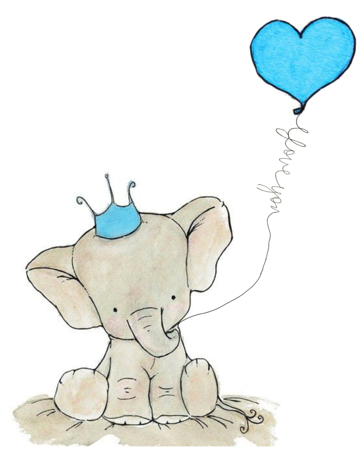 Рисунки для срисовки Слоник