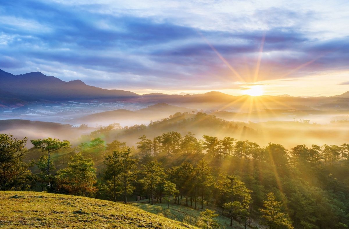 Пейзаж рассвет