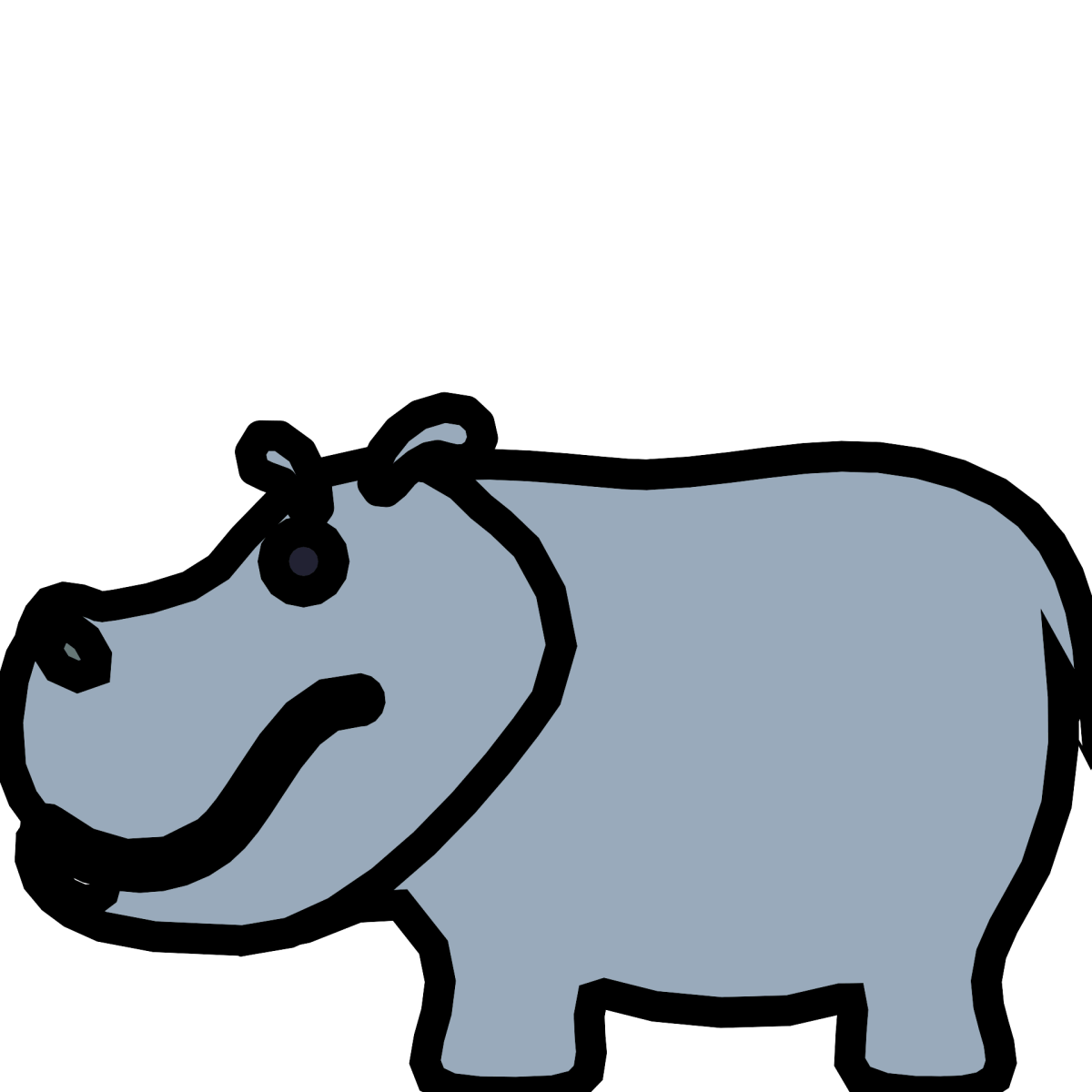 Бегемот вектор