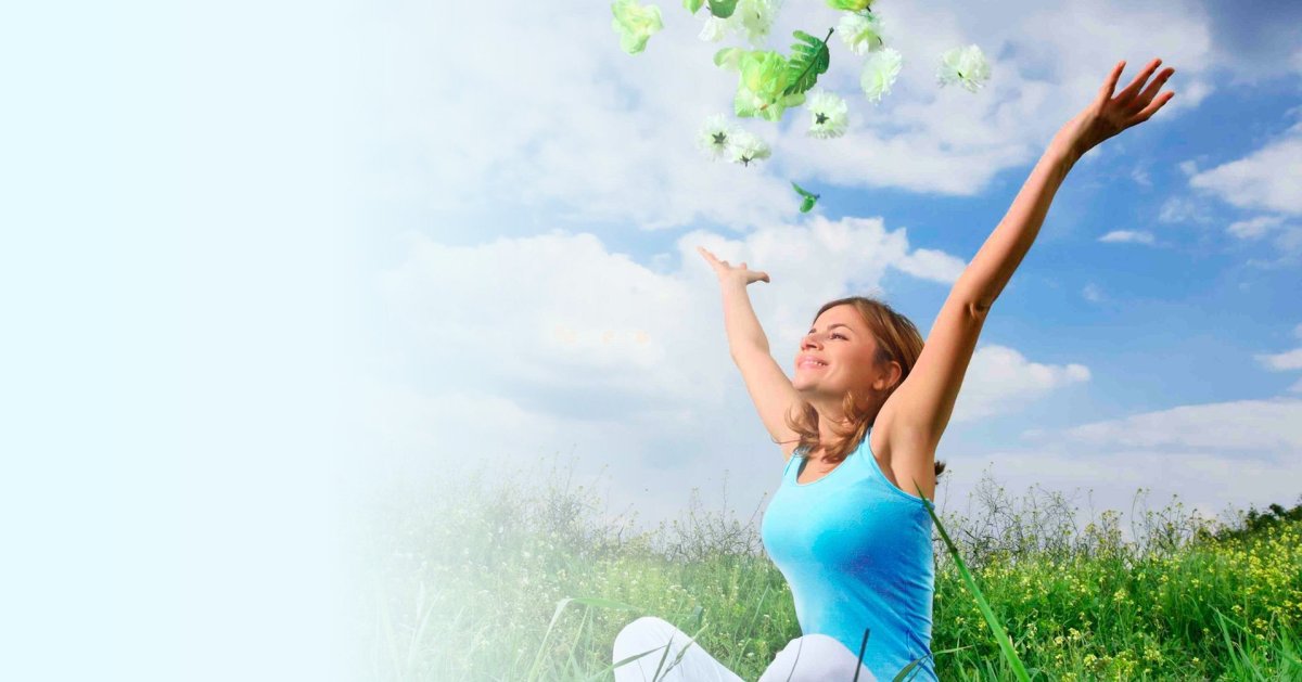 Здоровые люди на природе