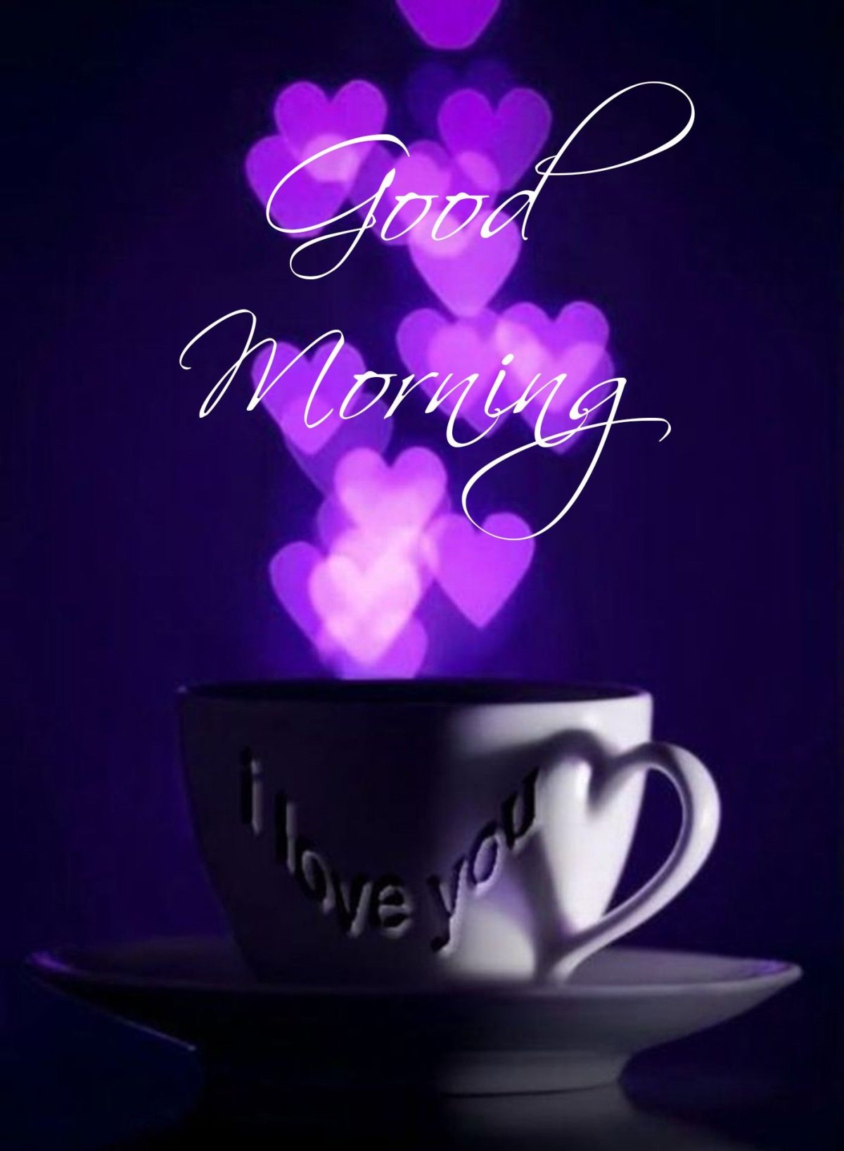 Кружки фиолетовые с сердечками