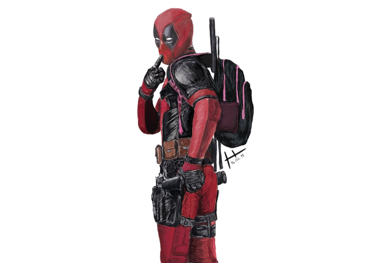 Супергеройское приземление Дэдпул