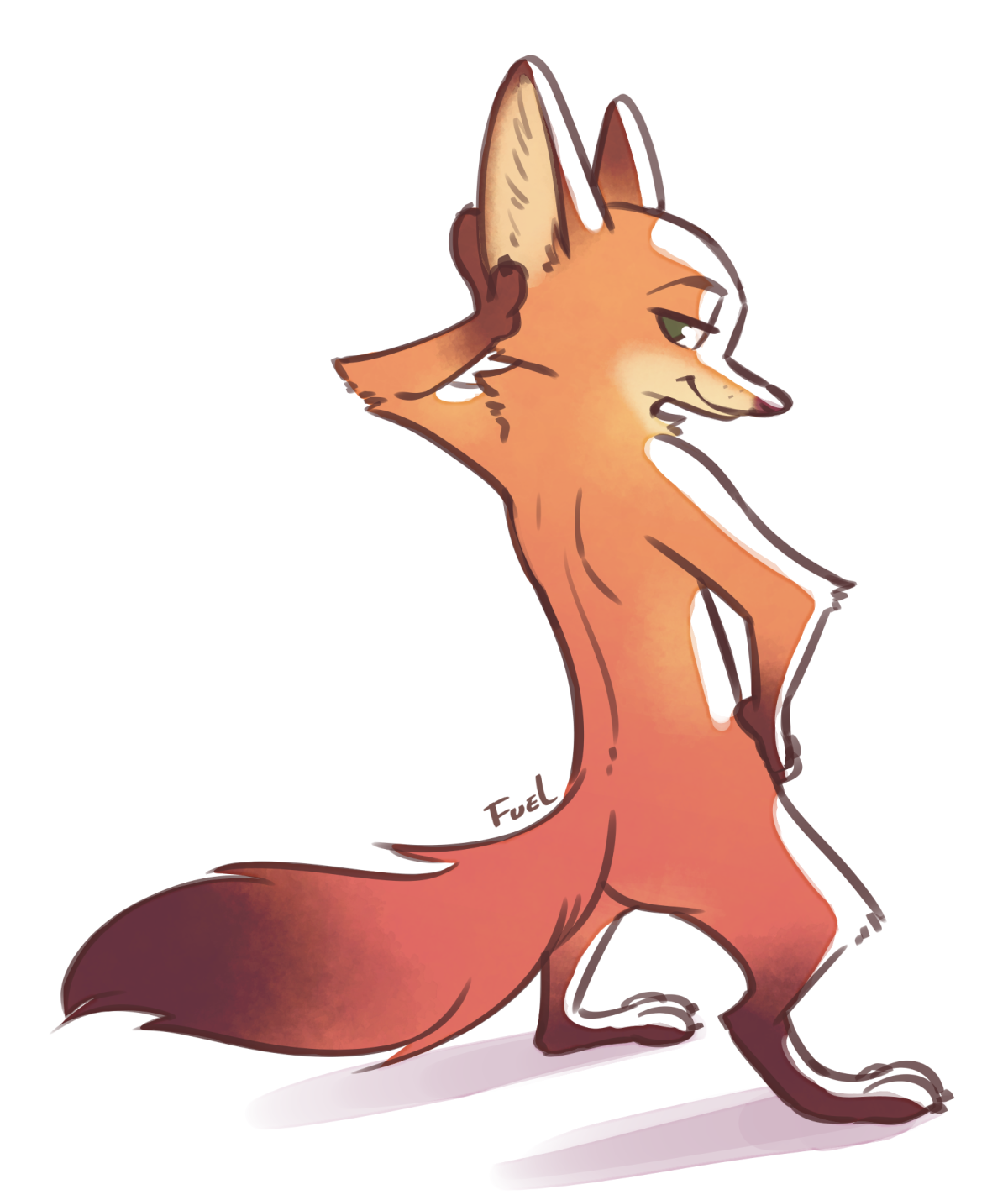 Лиса мультяшная