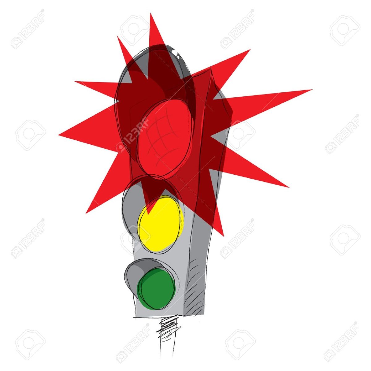 Красный светофор для детей