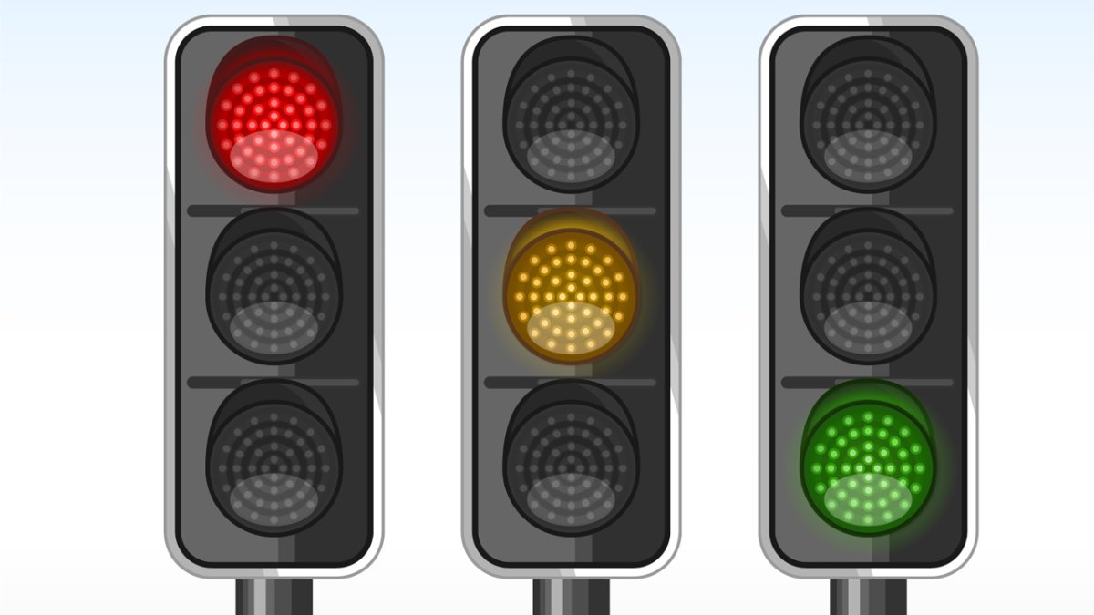 Красный цвет светофора
