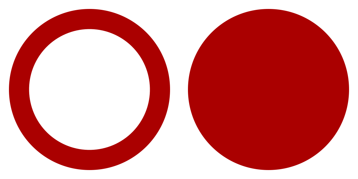 Круг с красной окантовкой