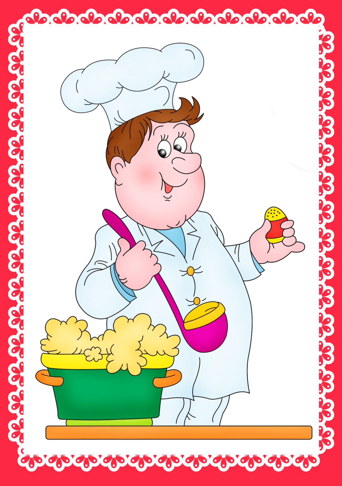 Повар в детском саду для детей