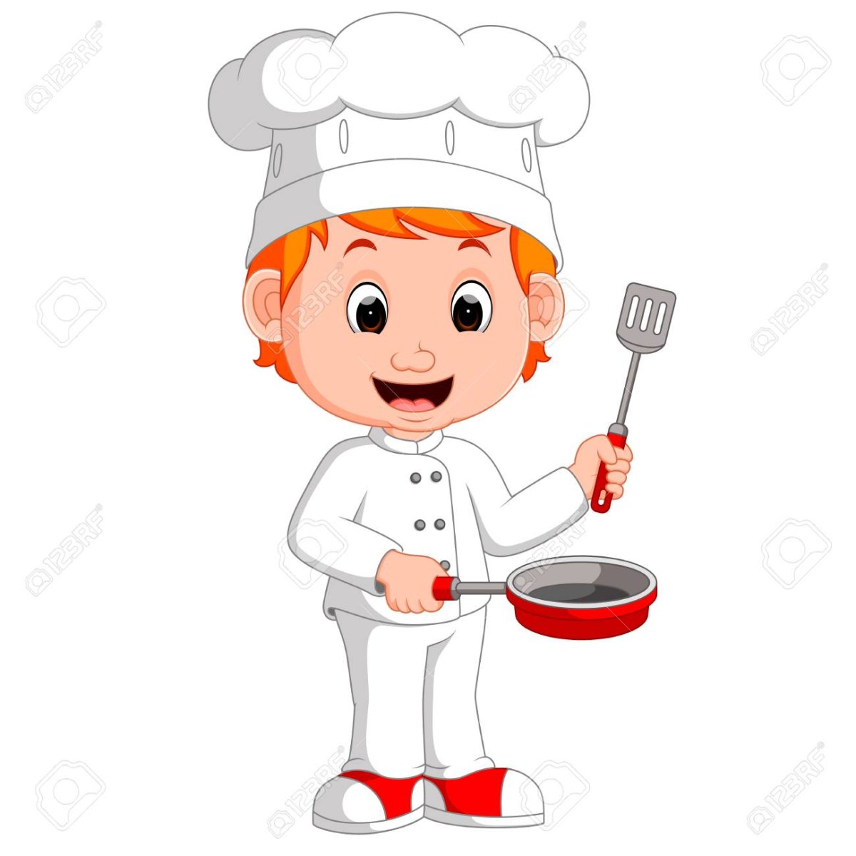 Рисунок Поваренок с поварешкой