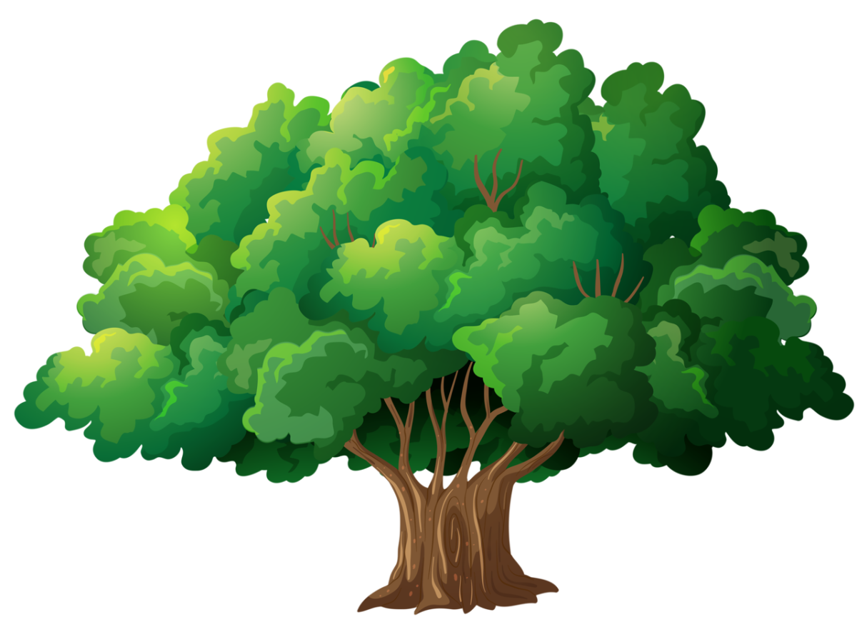 Большое дерево вектор