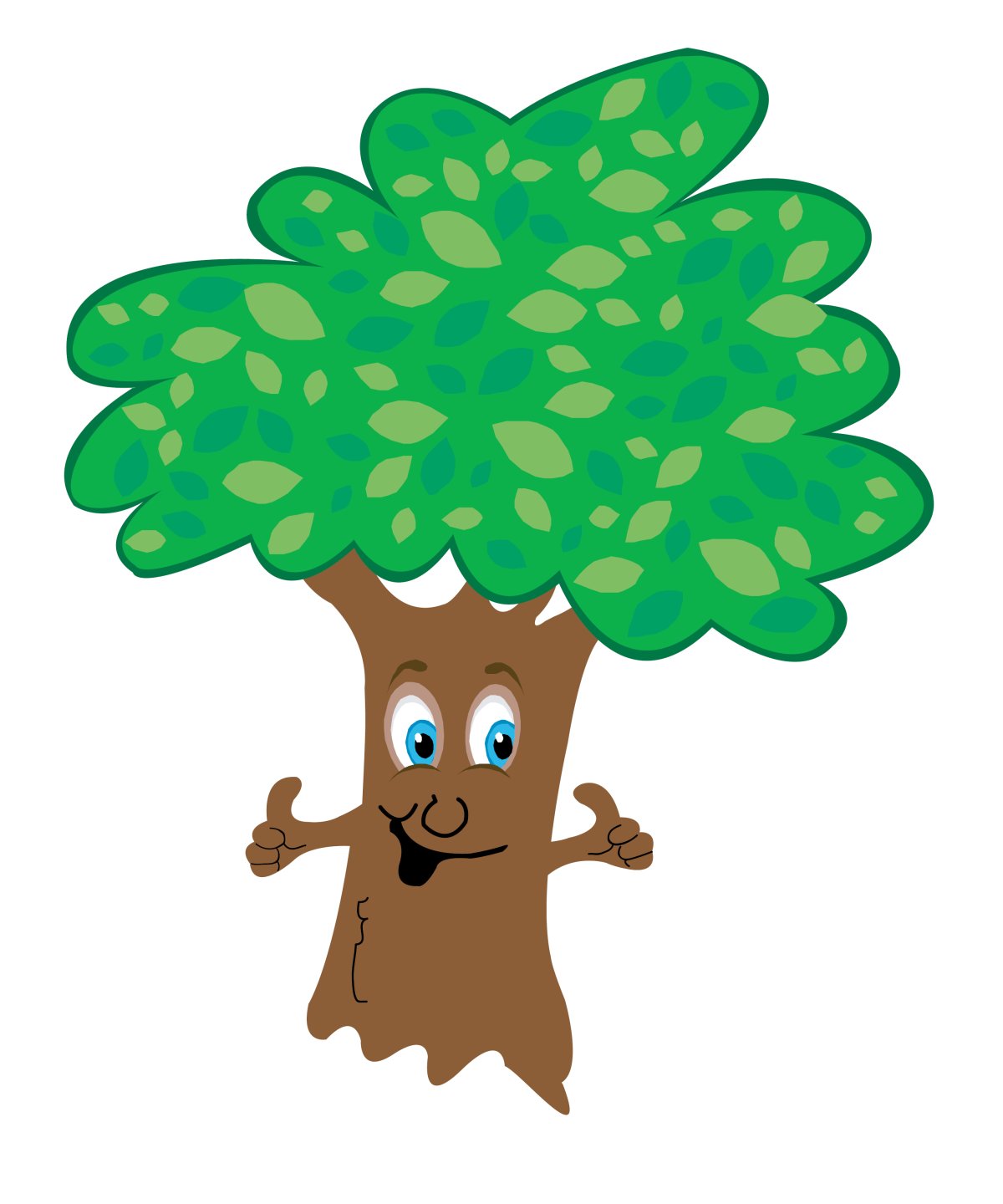 Круглое дерево мультяшное