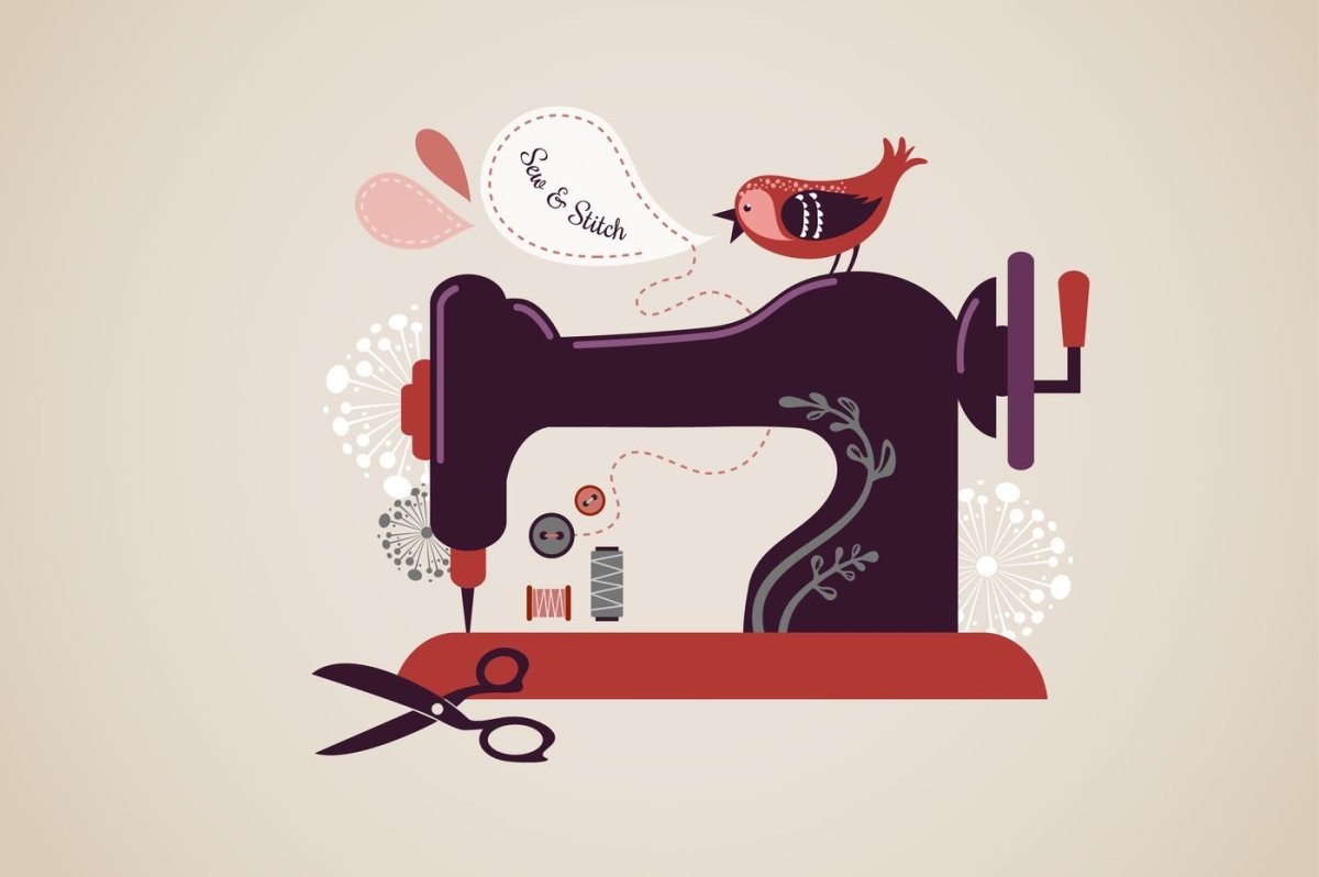 Швейная машинка стилизованная