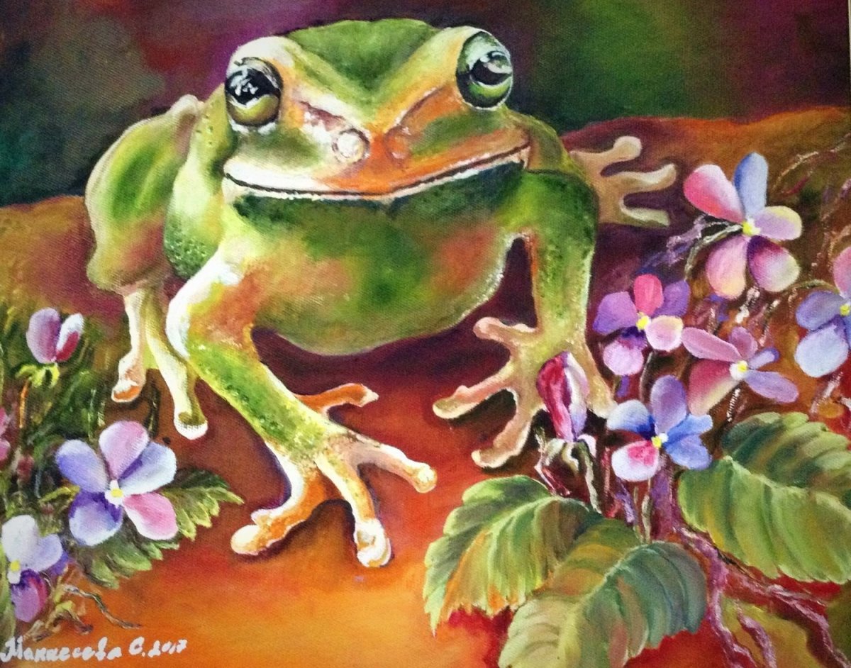 Лягушка художник