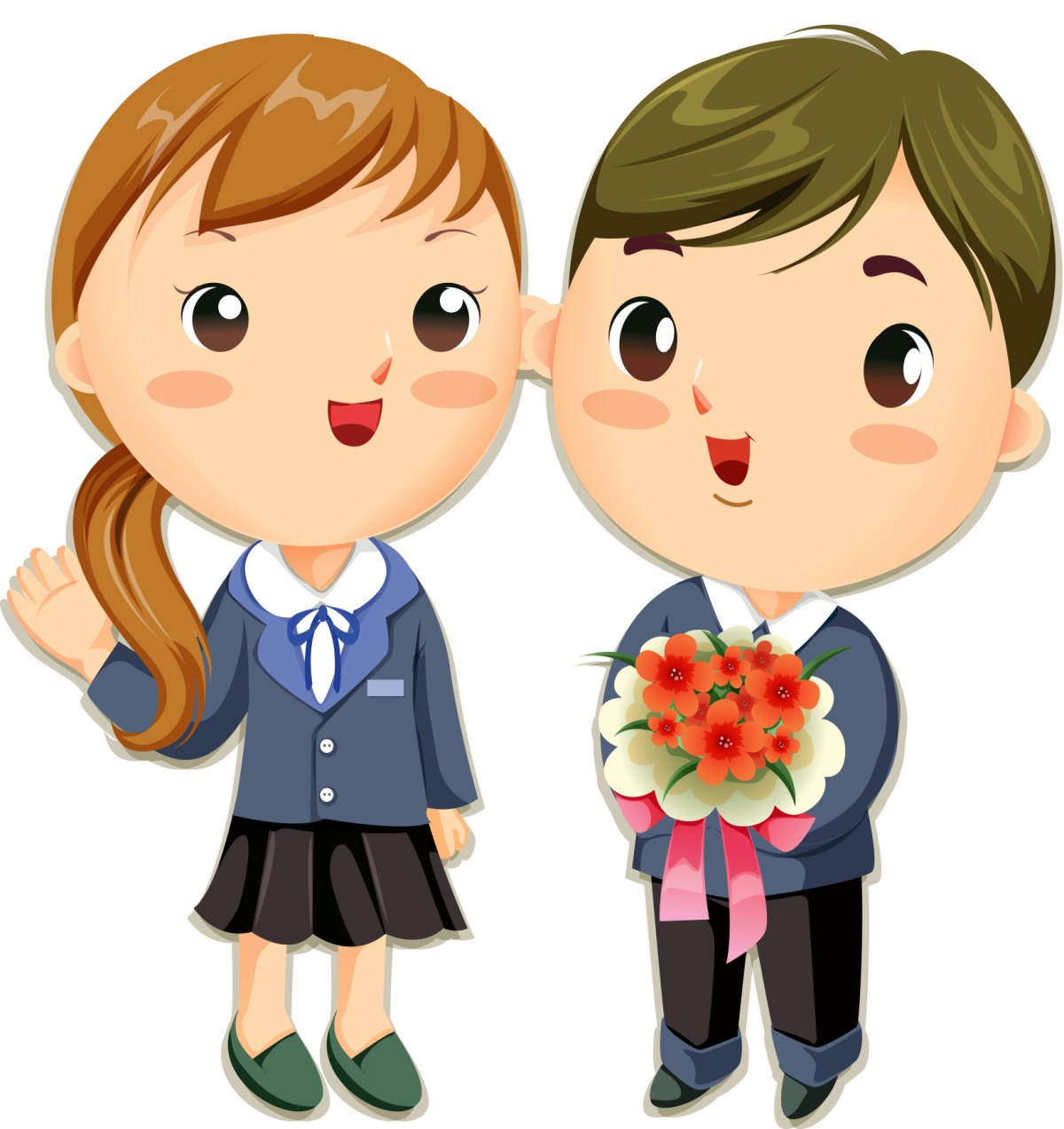 Мультяшные школьники