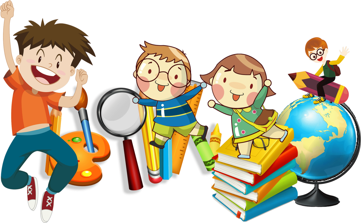 Школьник на прозрачном фоне