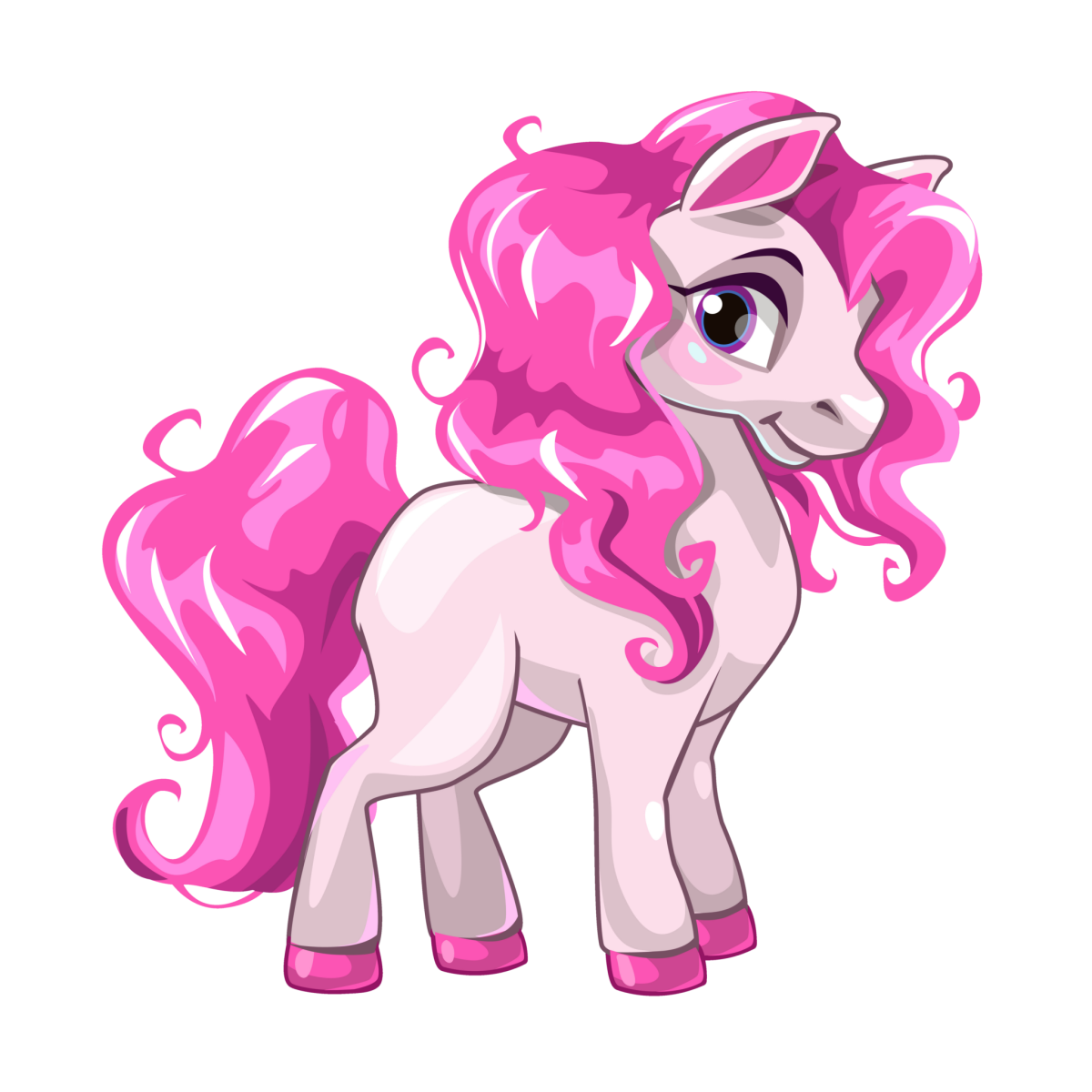 Пони Единорожка с розовой гривой