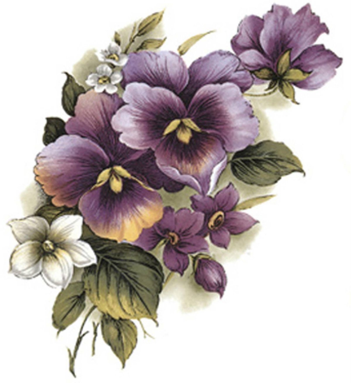 Decoupage/"Анютины глазки".