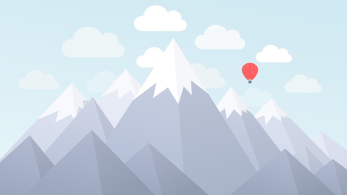 Горы в стиле Flat