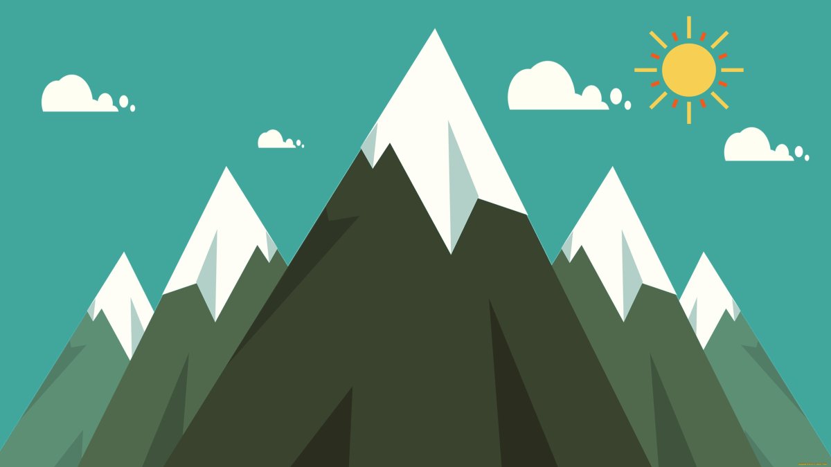 Горы в стиле Flat