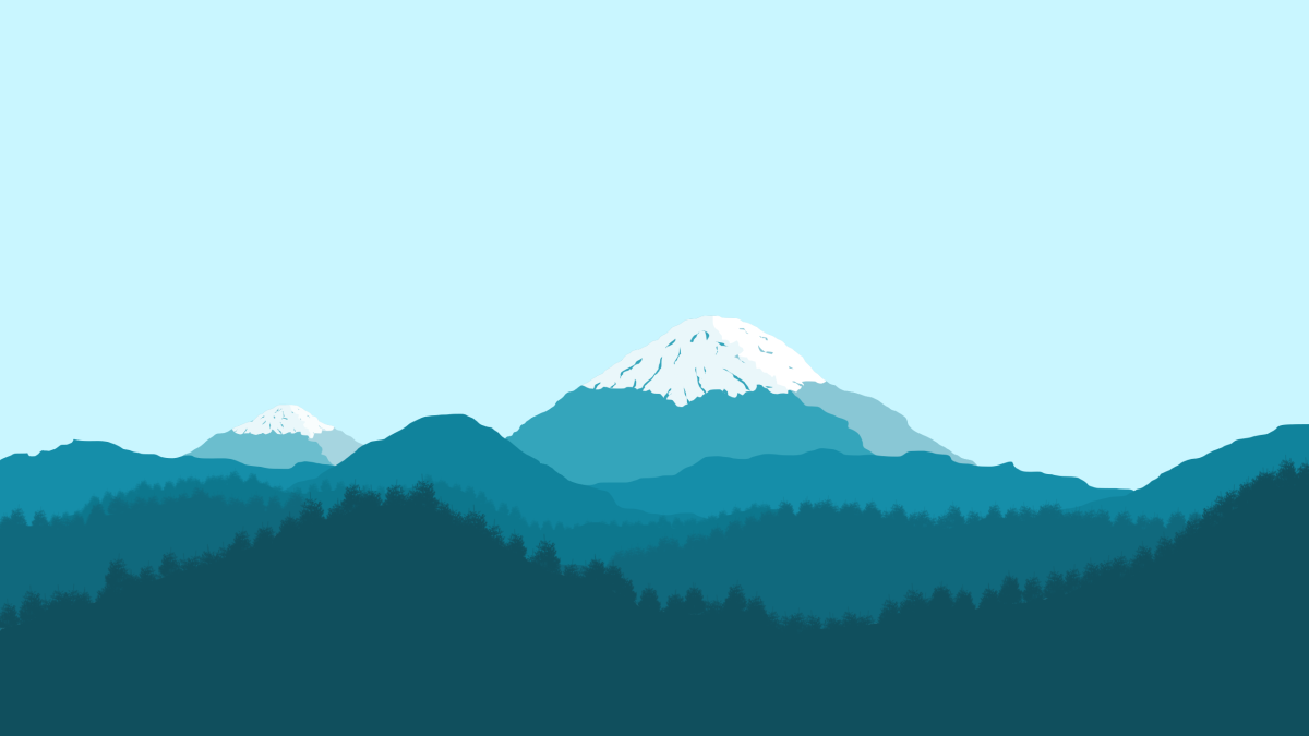 Флэт дезигн горы