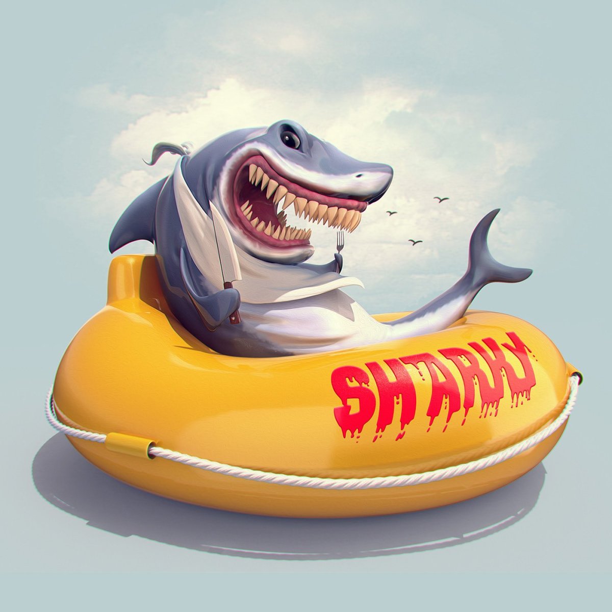 Акула мультяшная