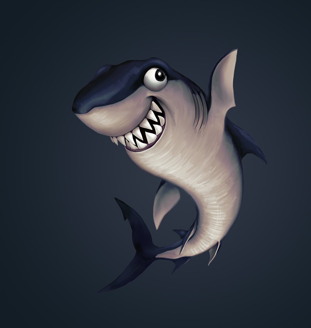 Акула арт милый