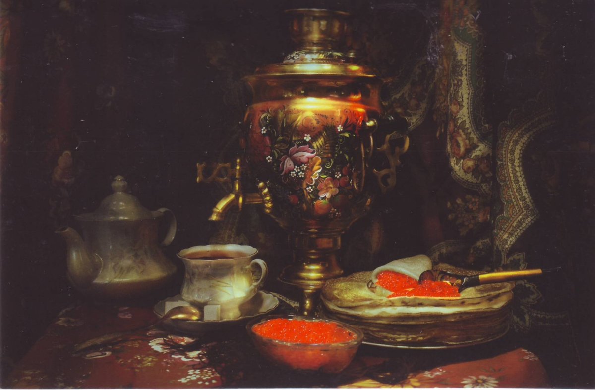 Лучанова Полина живопись чаепитие