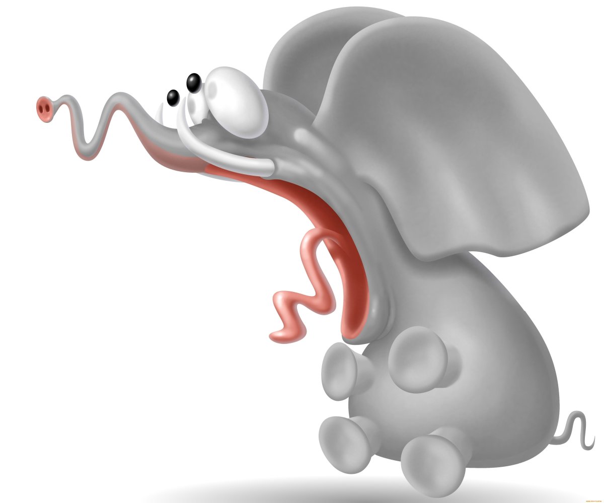 Испуганный слон