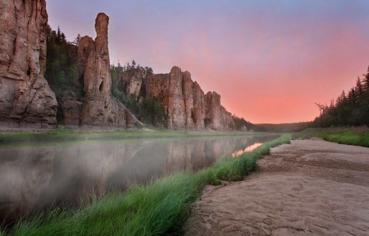 Река синяя в Якутии фото