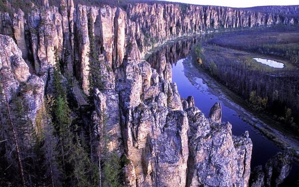 Природный парк Ленские столбы зимой