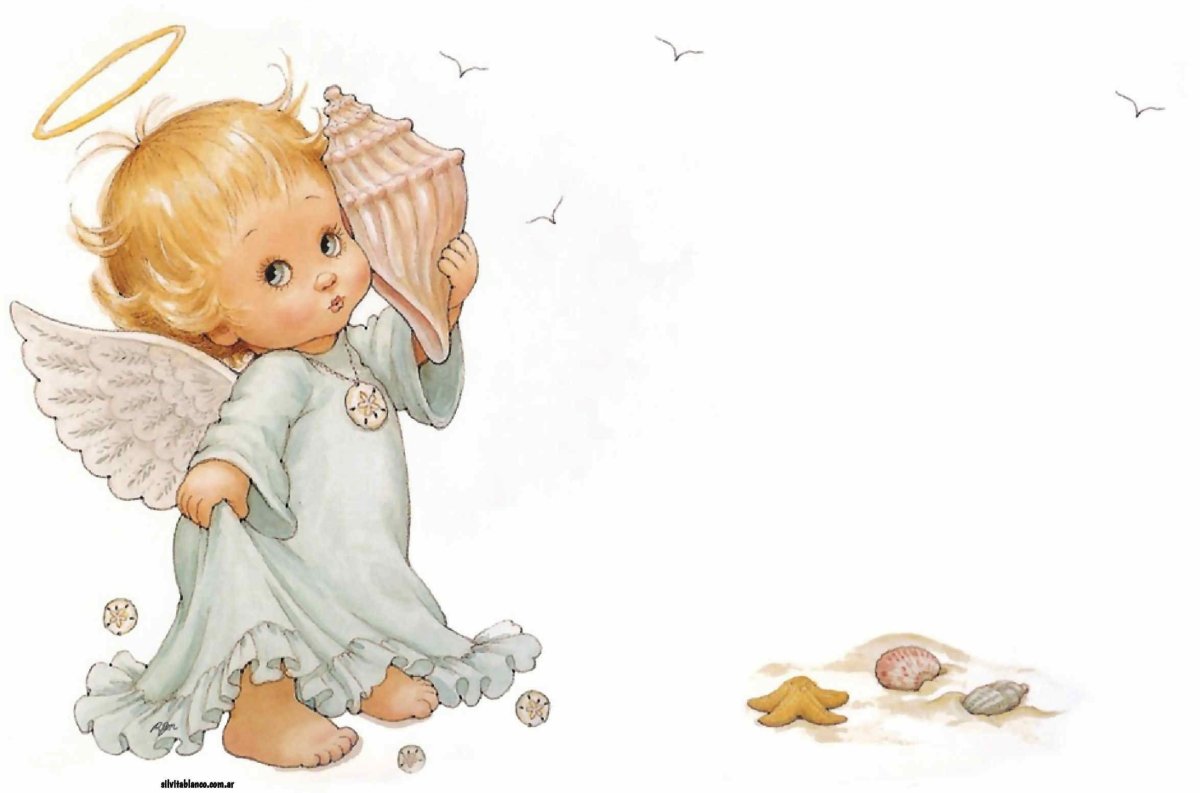 Ангелочек с ракушкой