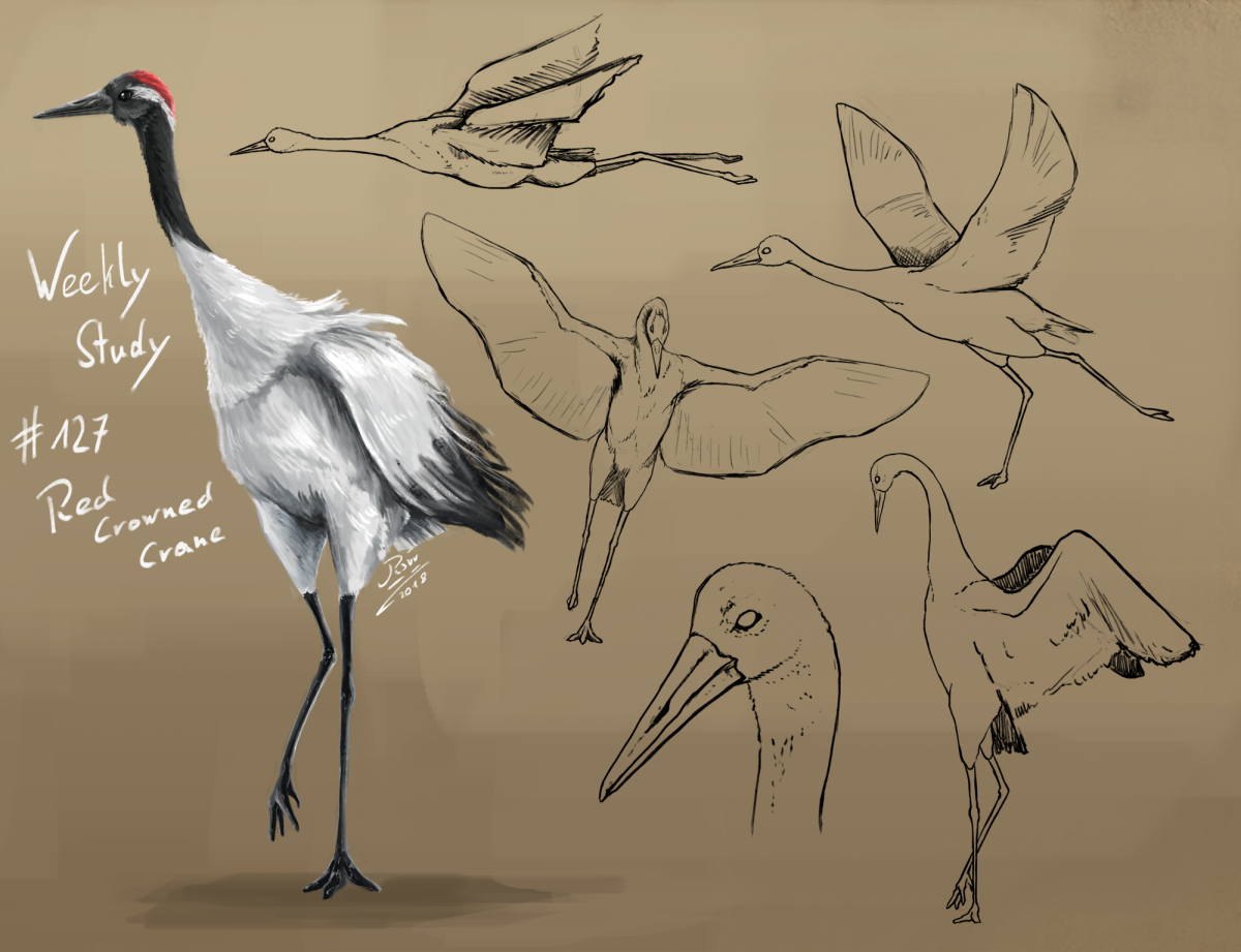 Стилизованный журавль