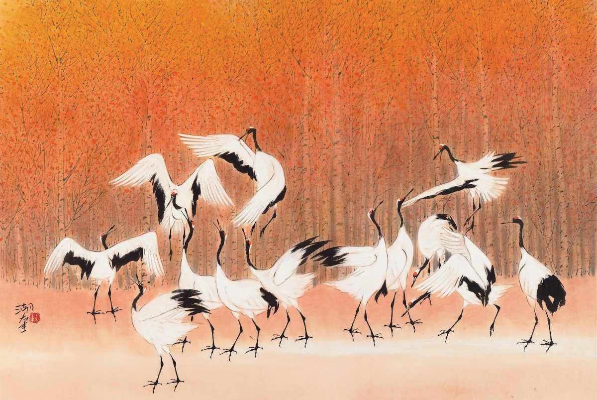 Картина танец журавлей