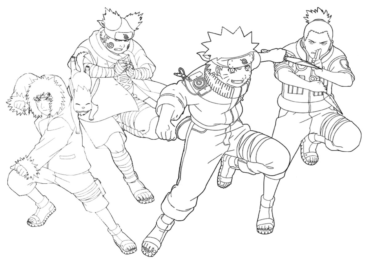 Раскраска аниме Наруто Канкуро