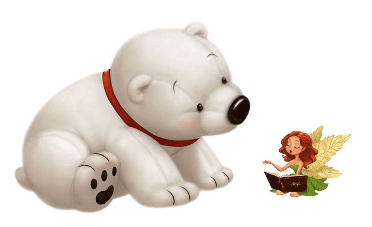 Белый мишка для детей