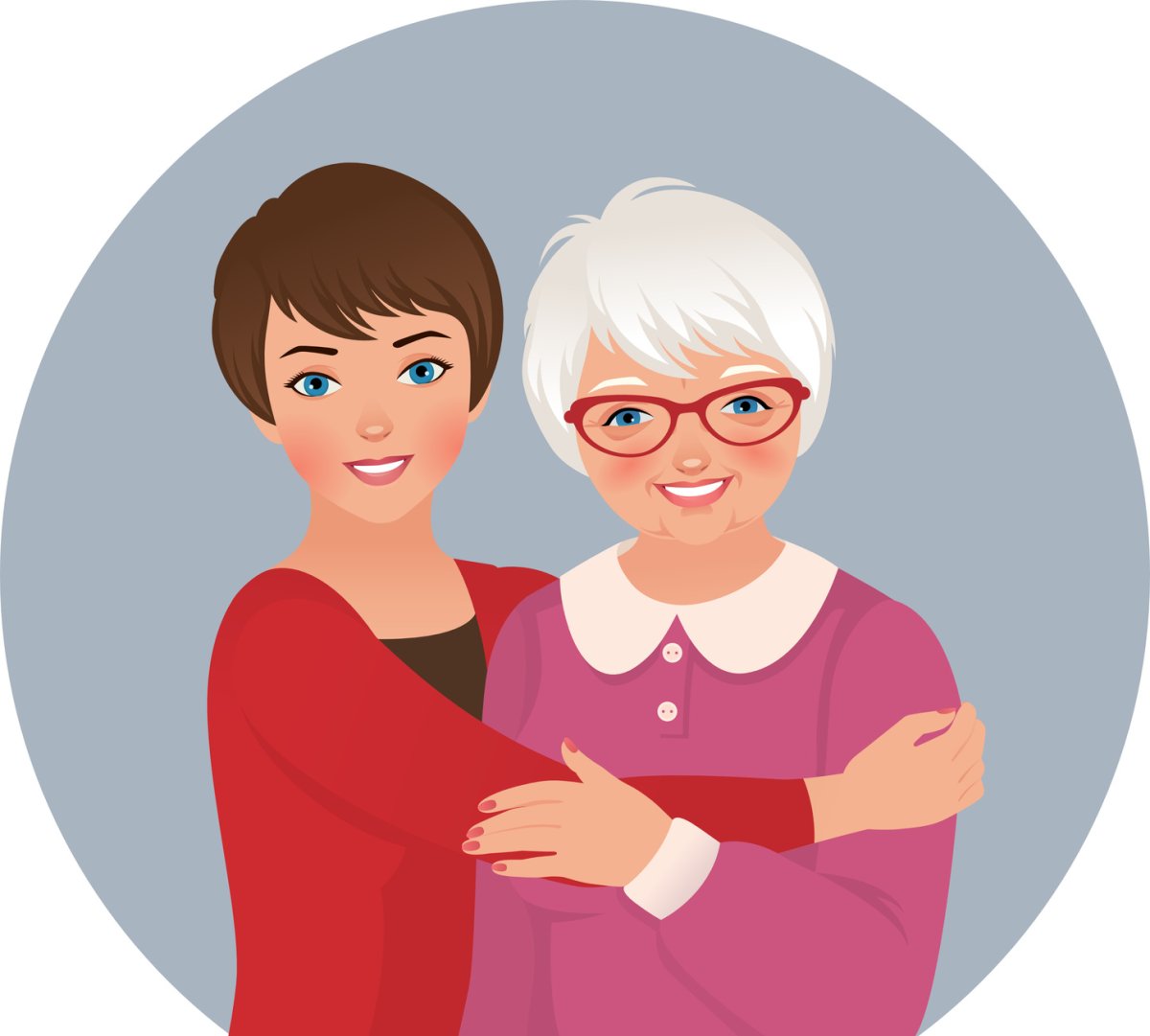 Модные иллюстрации мама и дети