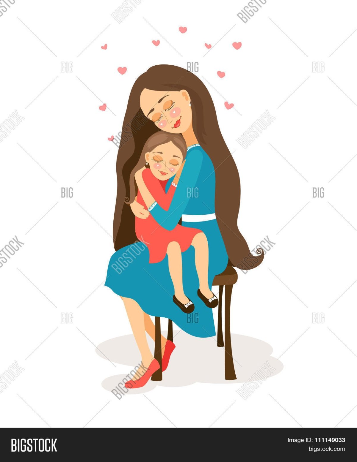 Мама с ребенком мультяшные