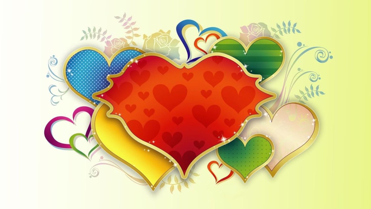 Красочные сердечки