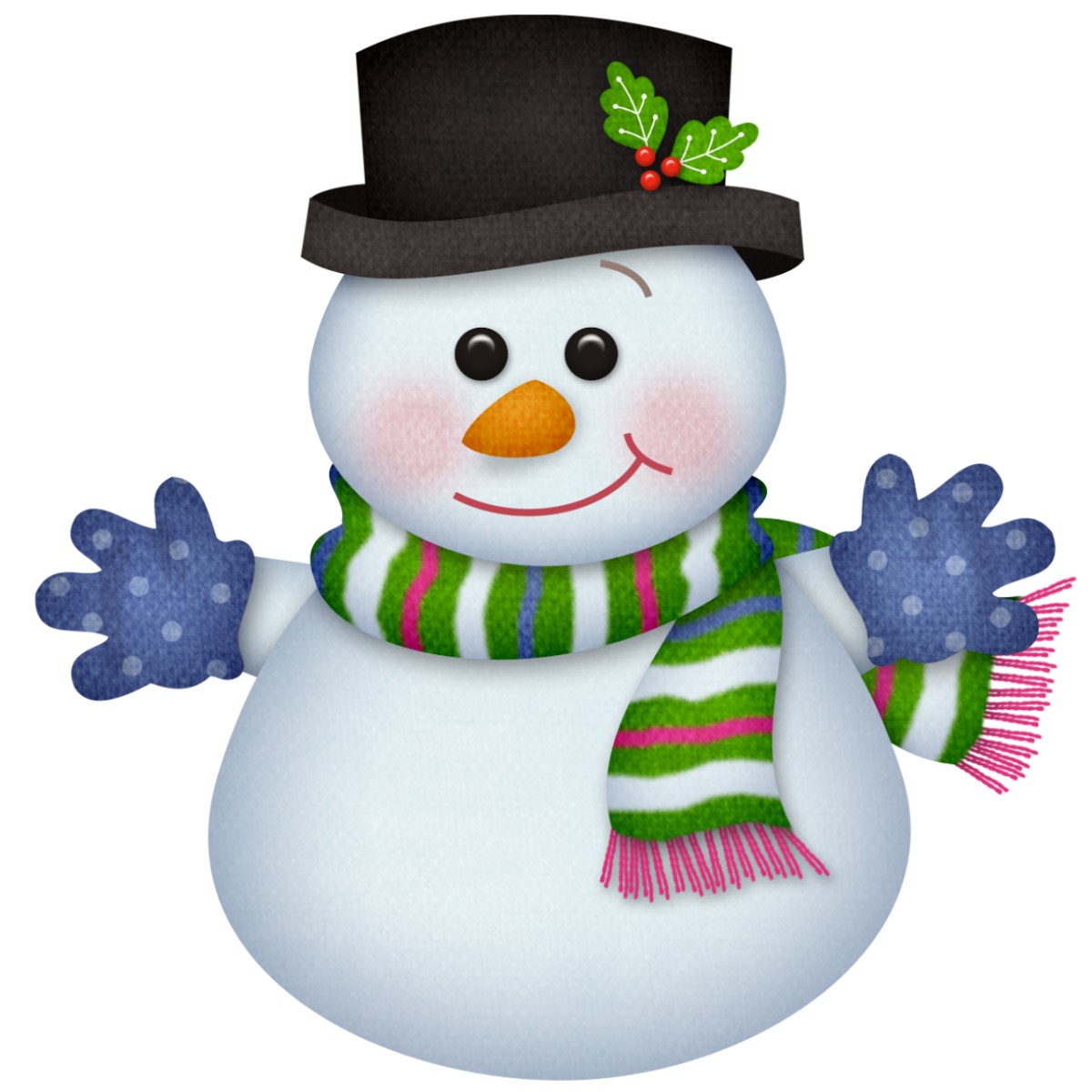 Разноцветные Снеговики