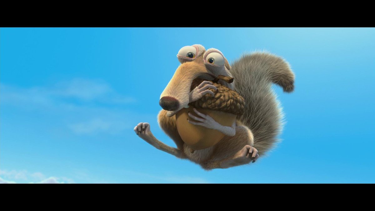 Белка из ледникового периода на белом фоне