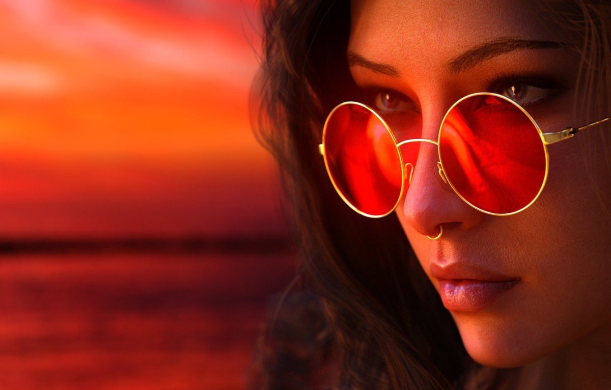 Солнце с очками