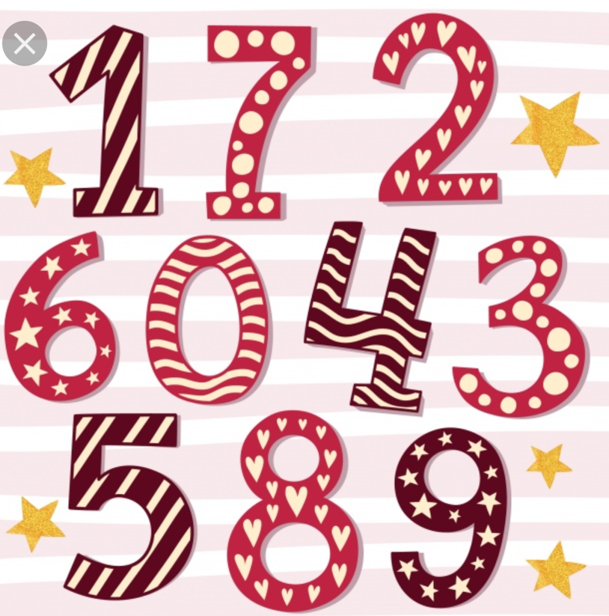 Декоративные цифры вектор